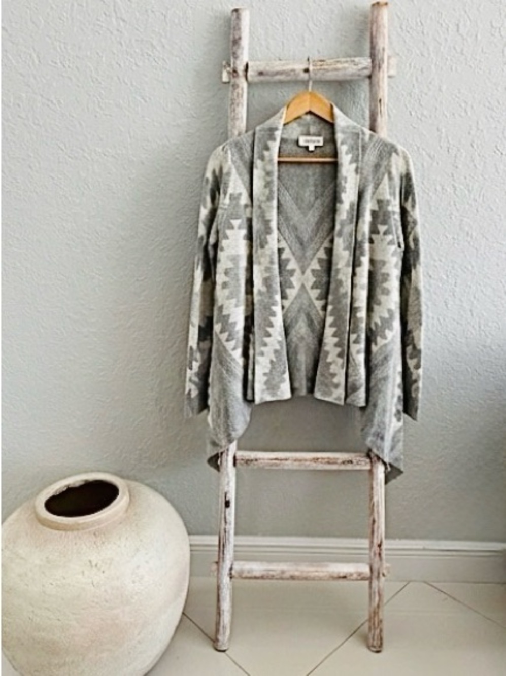 Cloud Chaser Cardigan Aztec Southwestern Open Front Sweater Size Small